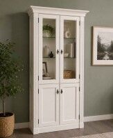 Vitrinenschrank vintage weiss