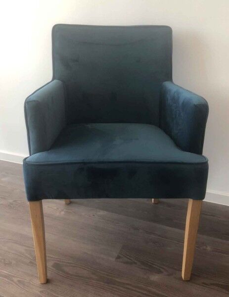 Armlehnstuhl Samt blau