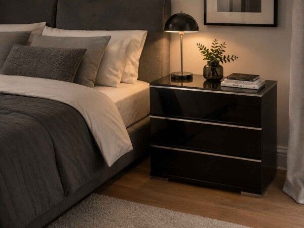 Shanghai Nachtschrank schwarz