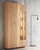 Lausanne Vitrinenschrank wildeiche massiv