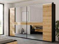 Ventura Kleiderschrank schwarz eiche