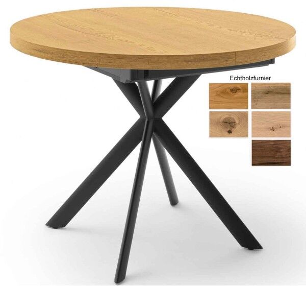 Karl Esstisch rund ausziehbar Holz Furnier