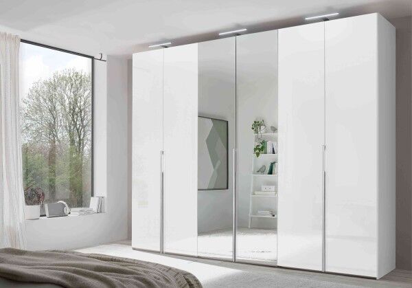 Sinfonie Plus Nova Kleiderschrank weiß mit Spiegel