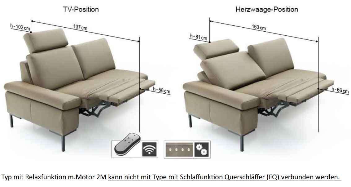 Maximilian Ecksofa mit Relaxfunktion