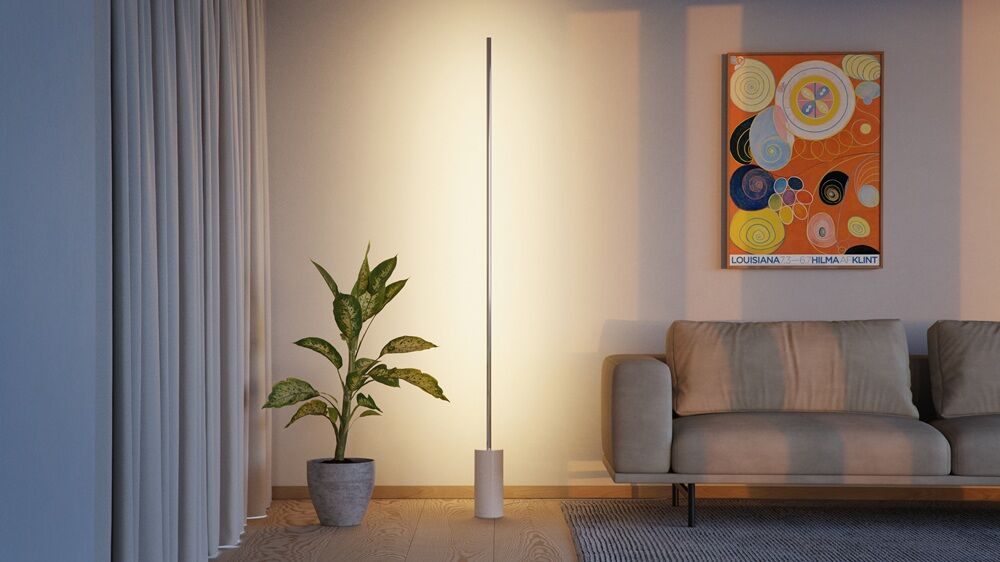 SACK it Stehlampe Wohnzimmer polished