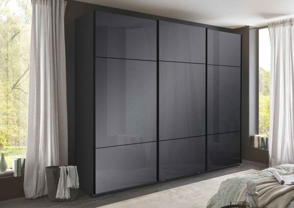 Minda Schwebetürenschrank grau