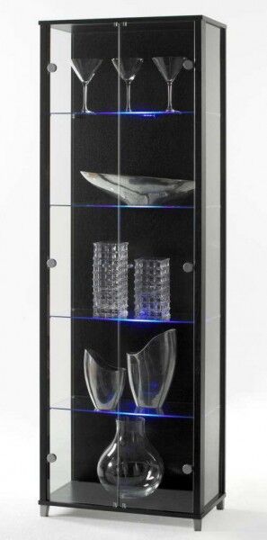 Sammelvitrine schwarz mit oder Glasbodenbeleuchtung | weiß Möbelmeile24 LED