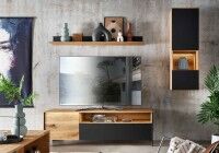 Boston Wohnwand wildeiche schwarz