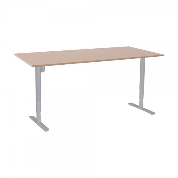 ConSet höhenverstellbarer Schreibtisch STEH / Sitz 100kg Gestell rund