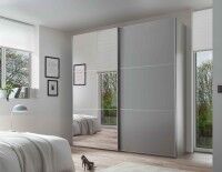 Includo Kleiderschrank grau mit Spiegel