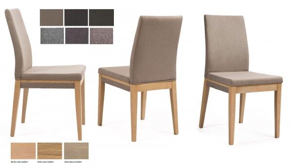Standard Furniture Santos 2er Set Esszimmerstühle Holz Textilbezug viele Farben