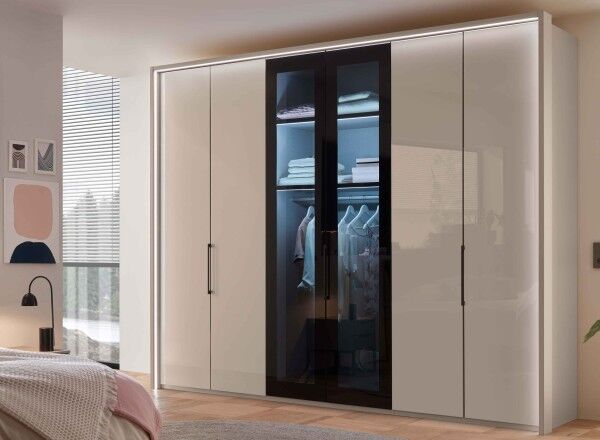 Dubai Kleiderschrank mit durchsichtigen Glastüren