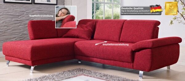 Time Sofa mit Sitztiefenverstellung