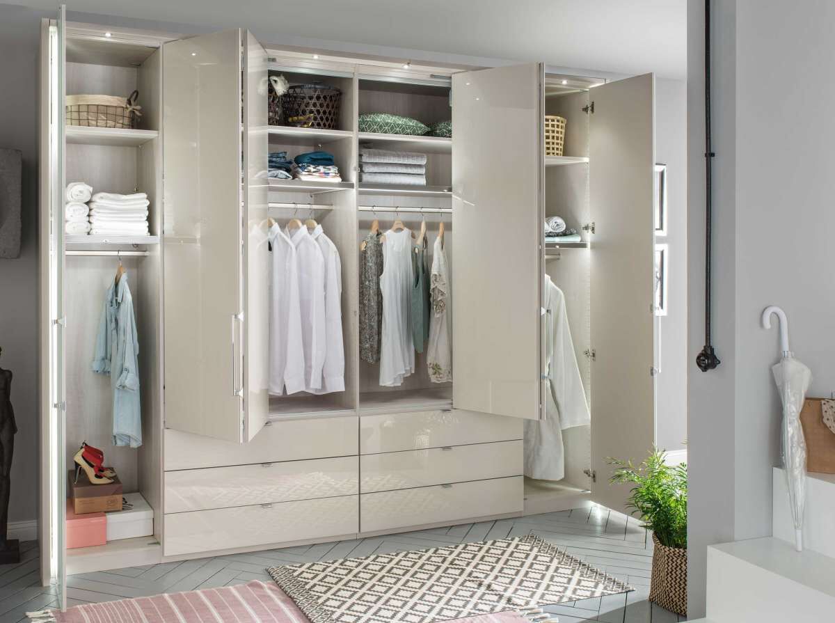 Kansas Kleiderschrank mit Schubladen 300 cm