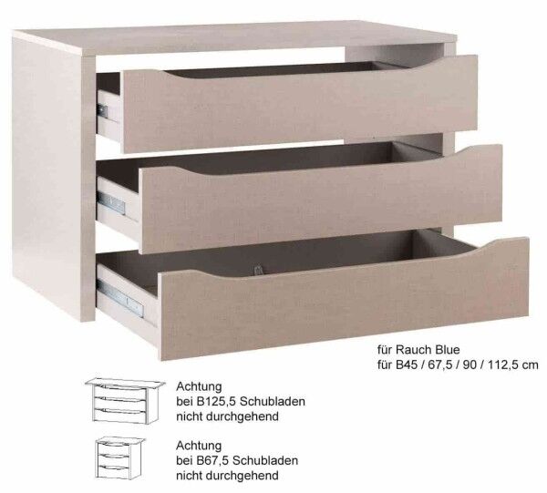 Rauch 3er Schubladen für Kleiderschrank