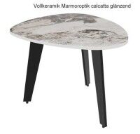Galet Beistelltisch Keramik Marmoroptik